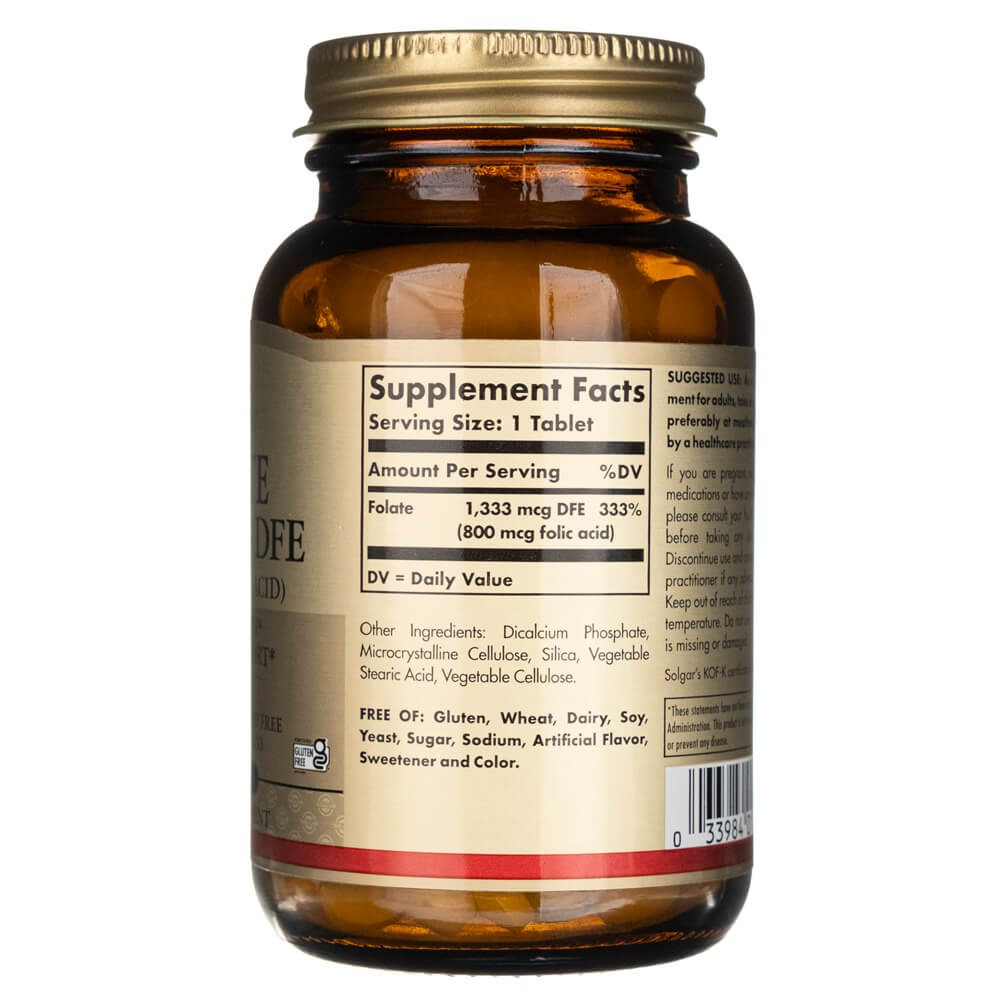 SOLGAR folio rūgštis 800 mcg – 250 tablečių