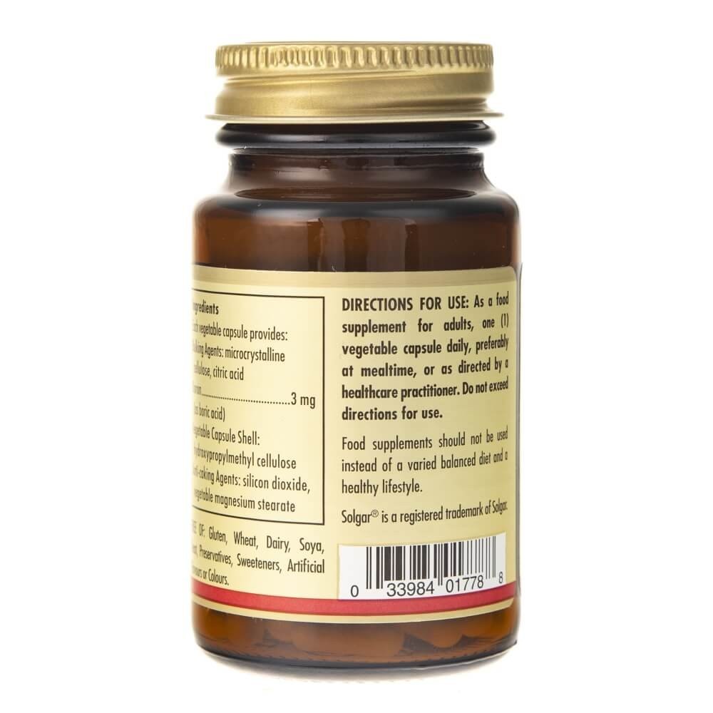 SOLGAR boras 3 mg – 100 kapsulių