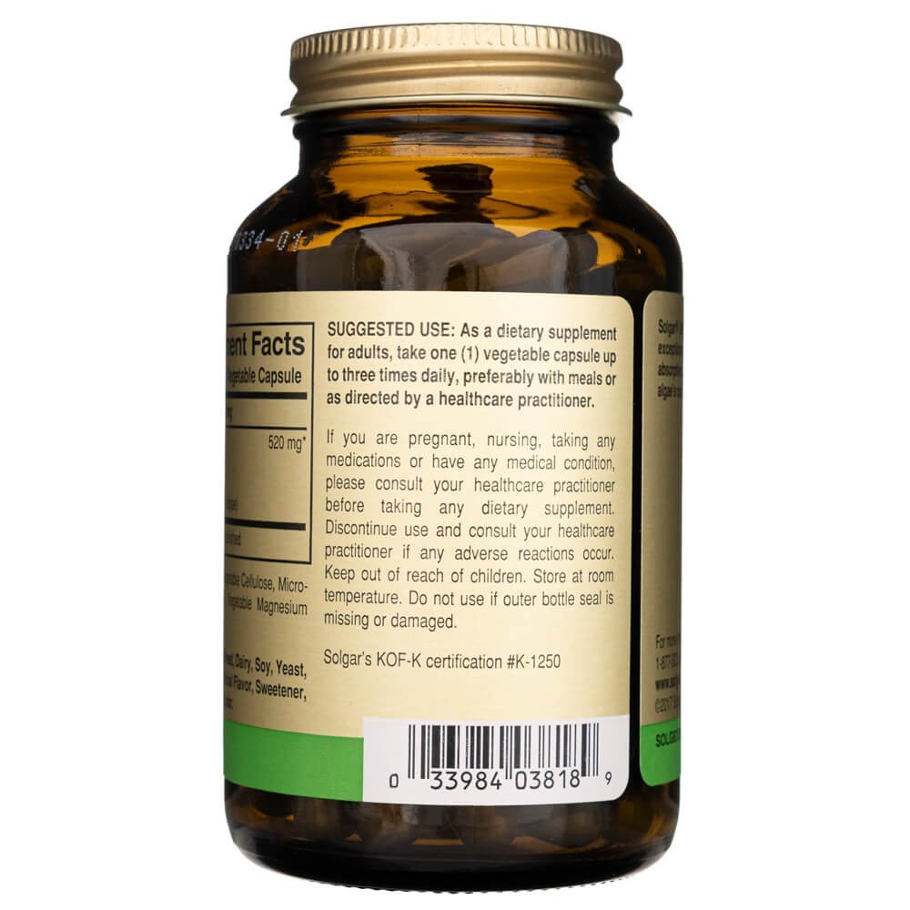 SOLGAR chlorella 520 mg – 100 kapsulių