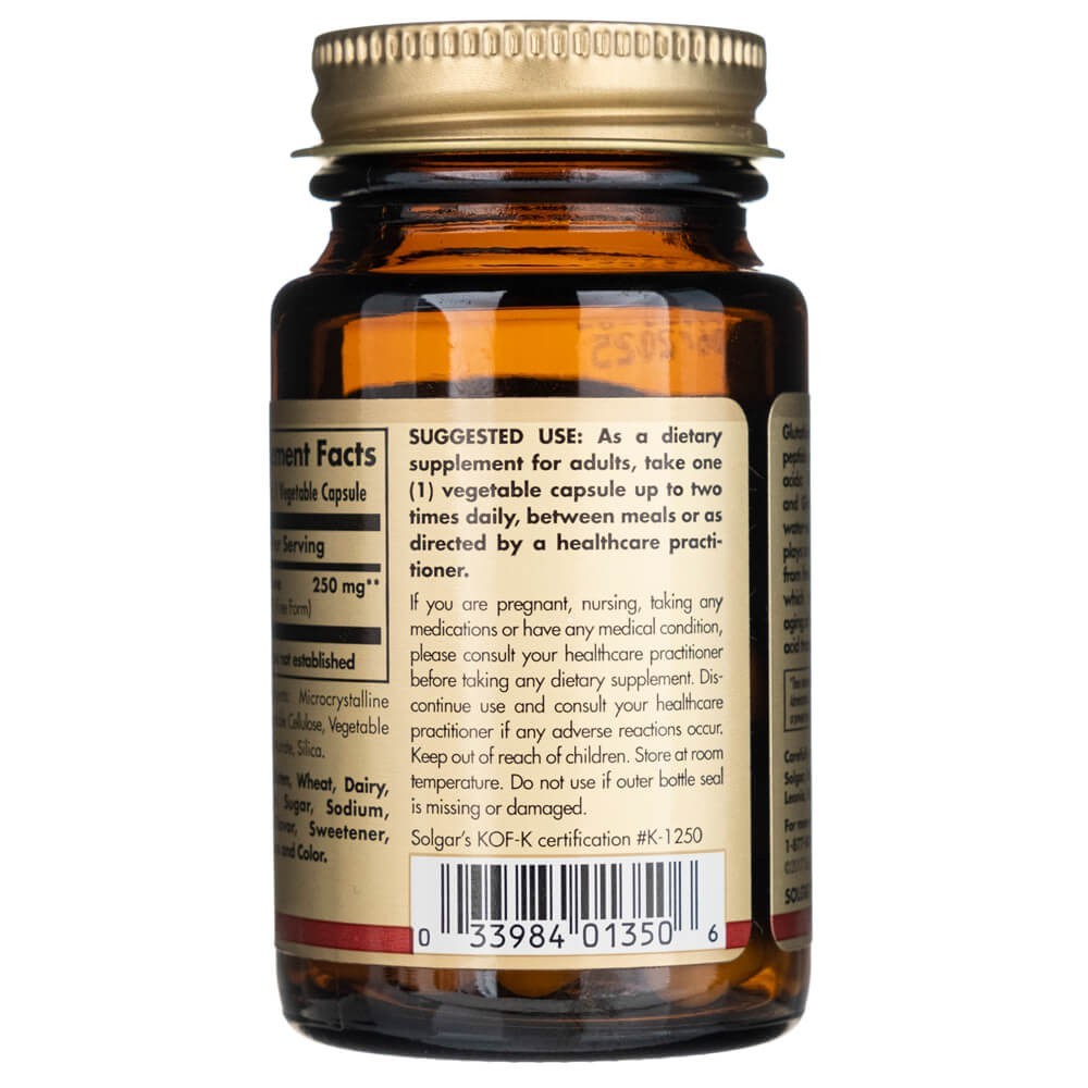 SOLGAR sumažintas L-glutationas 250 mg – 30 kapsulių