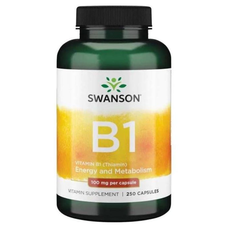 SWANSON vitaminas B-1 (tiaminas) 100 mg – 250 kapsulių
