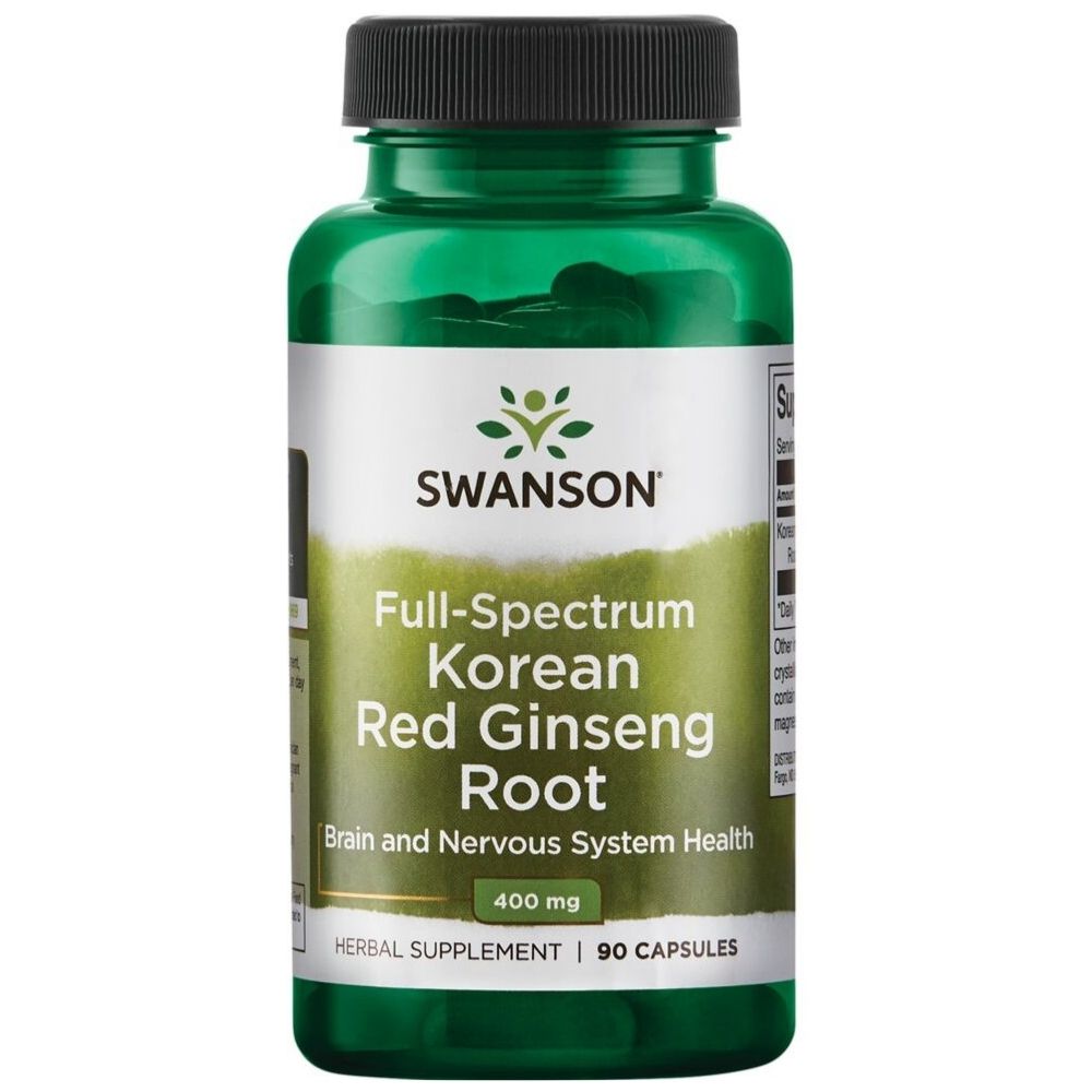 SWANSON korėjietiško raudonojo ženšenio šaknis 400 mg – 90 kapsulių