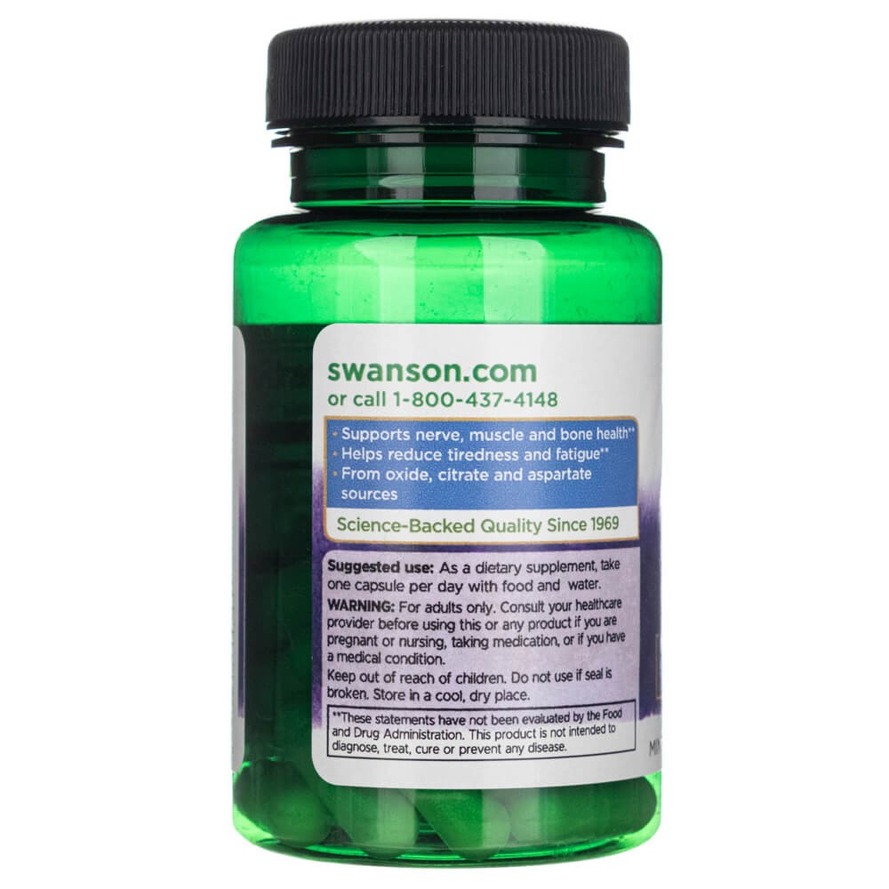 SWANSON trigubas magnio kompleksas 400 mg – 30 kapsulių