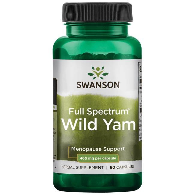 SWANSON laukinių jamų šaknis 400 mg – 60 kapsulių