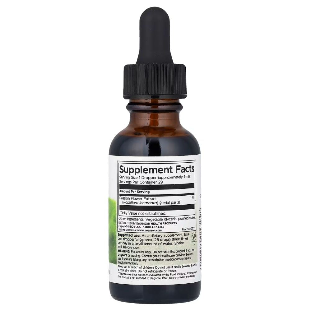 SWANSON pasiflorų skystasis ekstraktas - 29,6 ml