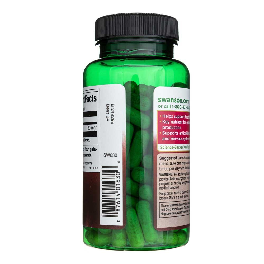 SWANSON Kofermentas Q10 30 mg – 120 kapsulių