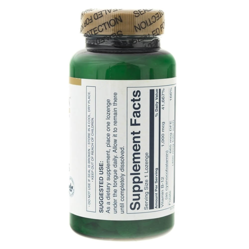 SWANSON vitaminas B12 500 mcg, braškių skonio – 250 pastilių