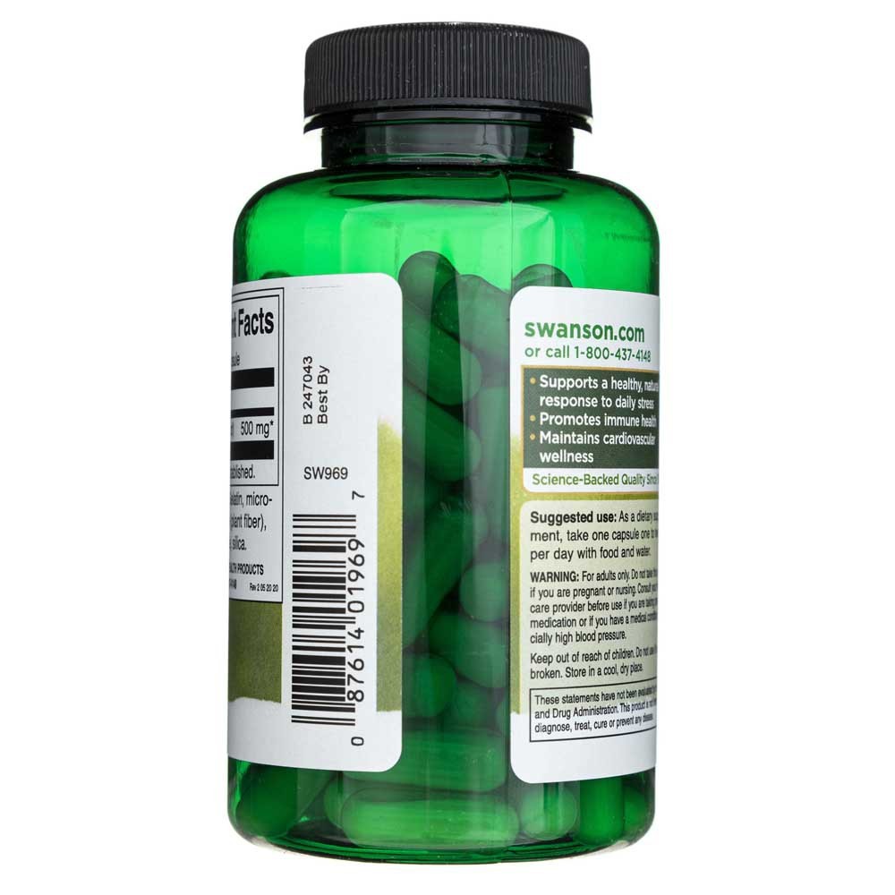 SWANSON korėjietiškas ženšenis 500 mg – 100 kapsulių