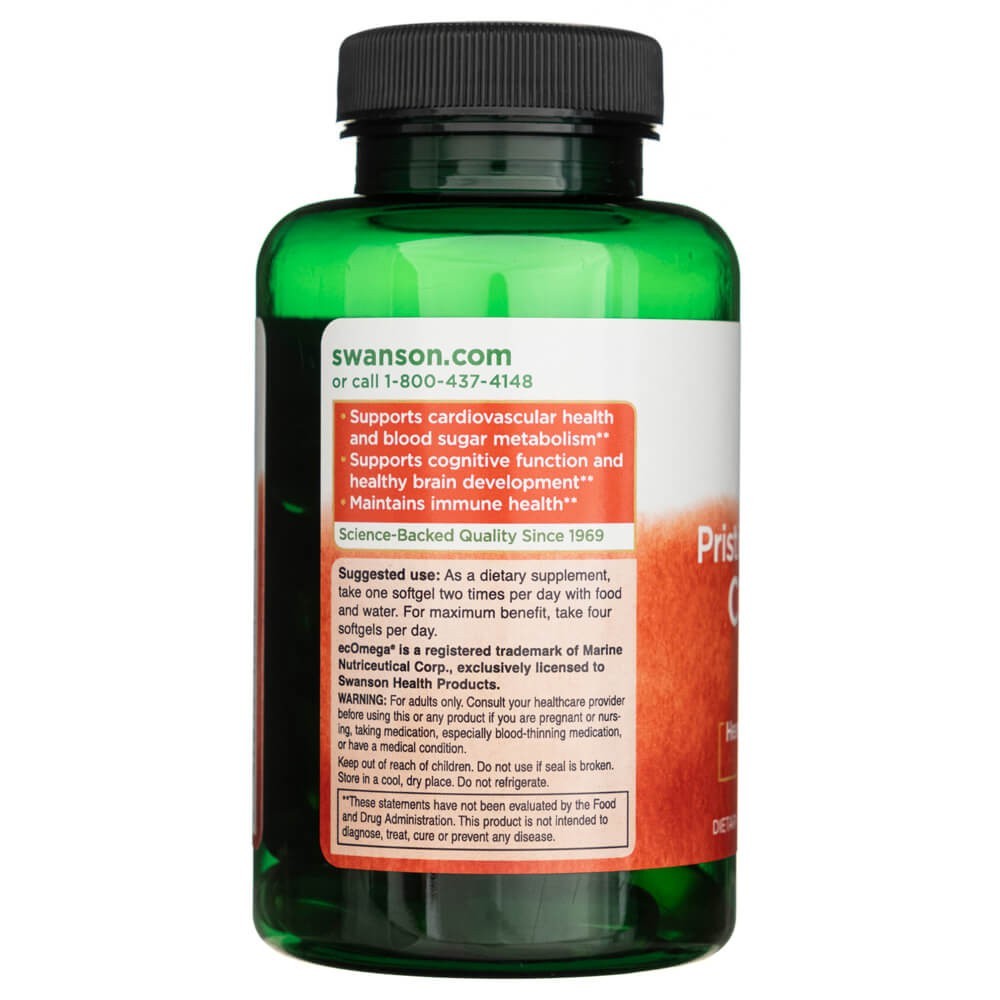 SWANSON menkių kepenų aliejus – norvegiško grynumo 1000 mg – 60 kapsulių