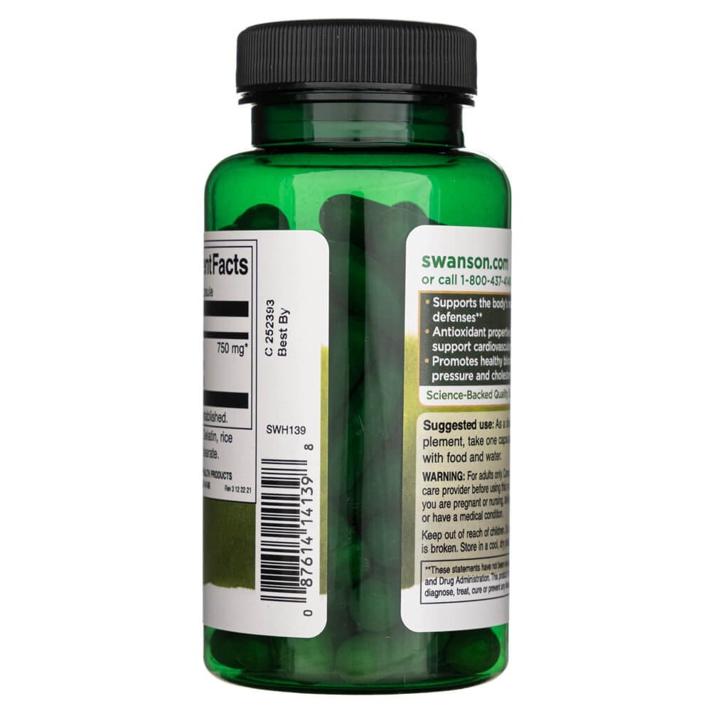 SWANSON alyvuogių lapų ekstraktas 750 mg – 60 kapsulių