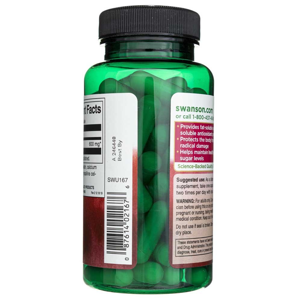 SWANSON alfa lipoinė rūgštis 600 mg – 60 kapsulių