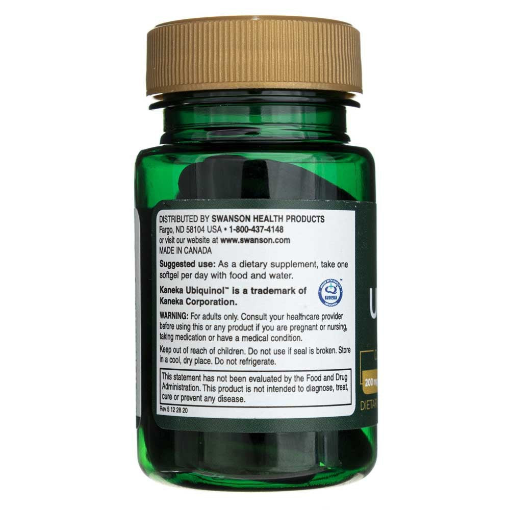 SWANSON ubichinolis 200 mg – 30 kapsulių