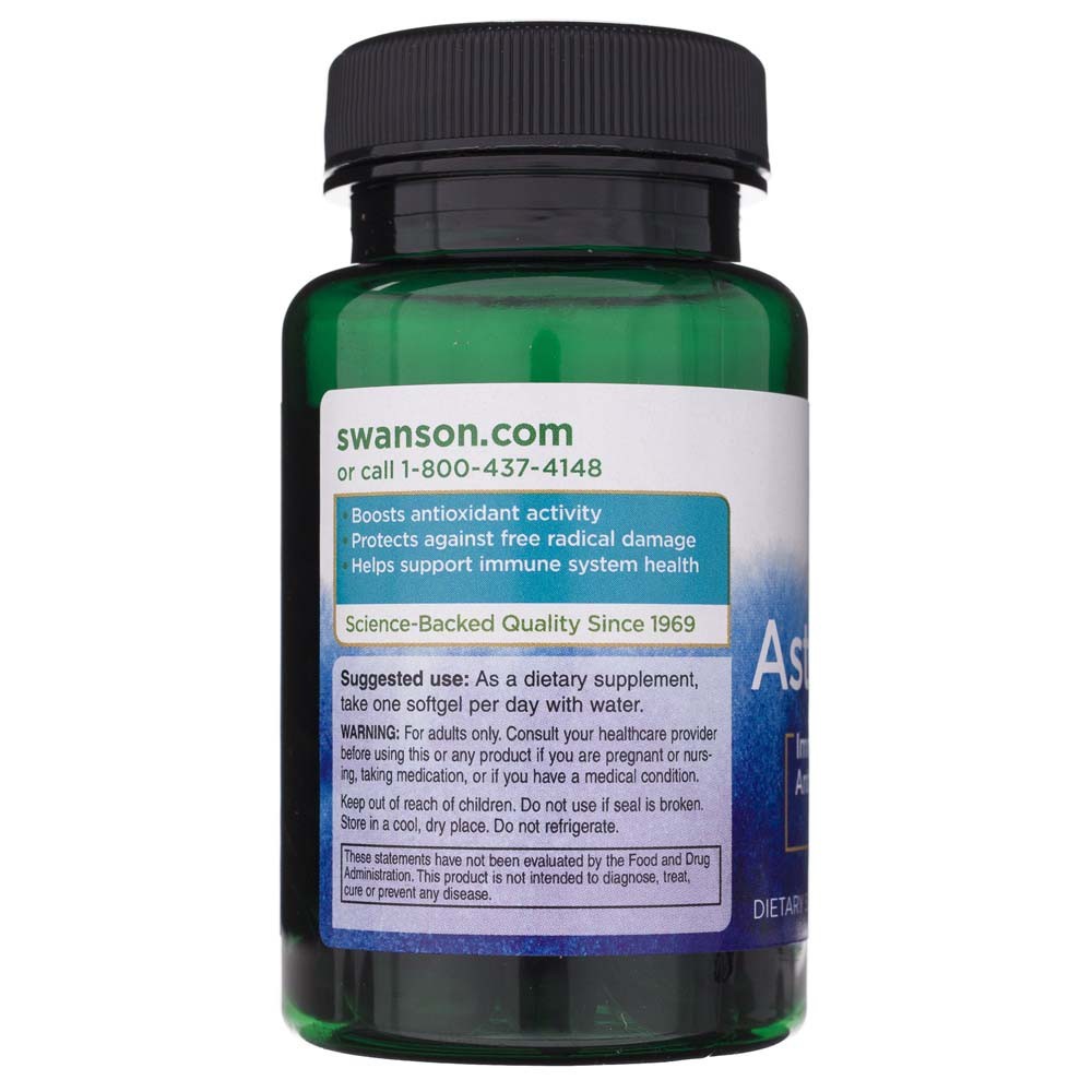 SWANSON astaksantinas 4 mg – 60 kapsulių