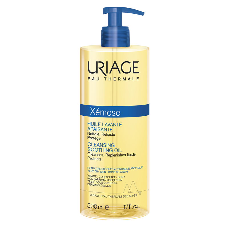 Uriage, Xemose PSO, valomasis ir raminamasis valomasis aliejus veidui ir kūnui, 500 ml
